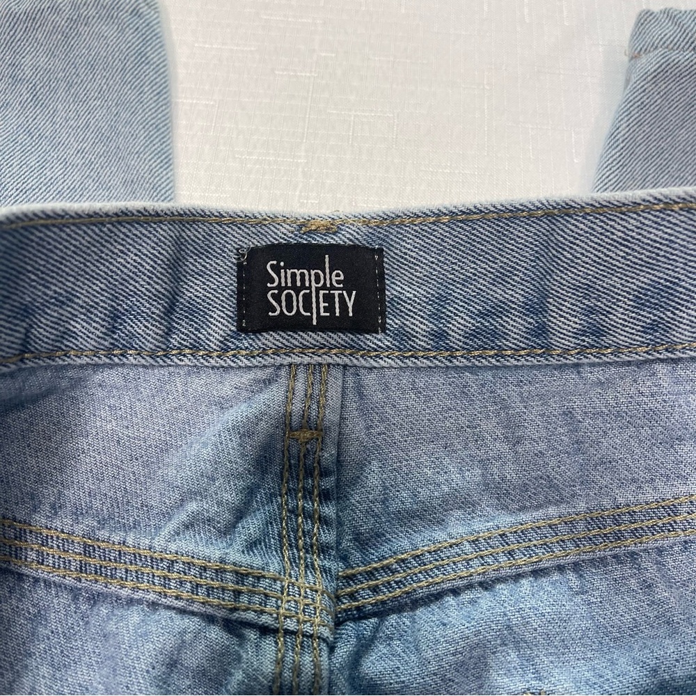Women’s Simple Society wide leg denim blue jeans 9/29 - Picture 4 of 10